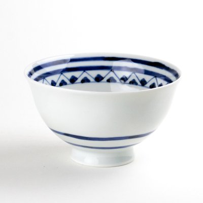 画像1: 剣先紋（青） 茶碗