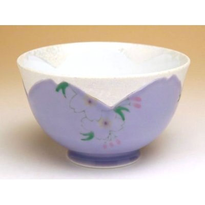 華の舞（紫） 茶碗