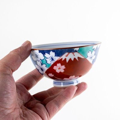 画像5: 鍋島富士（赤富士） 茶碗