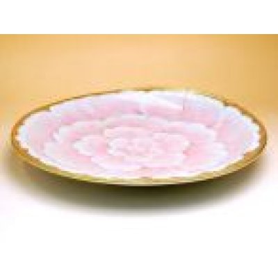 画像2: 金濃ピンク牡丹 尺皿