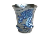 皇帝龍（反り型）日本酒グラス SAKE GLASS