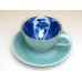 画像3: 青磁割山水 コーヒー碗皿 (3)