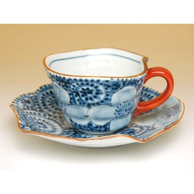 画像2: 蛸唐草花紋 たっぷりコーヒー碗皿