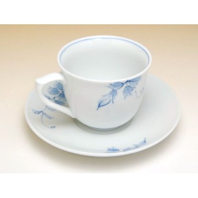 画像3: 染付鉄仙花 コーヒー碗皿