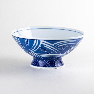 画像1: 青海白波 （特大）茶碗