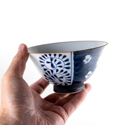 画像5: 梅濃唐草 （青）茶碗
