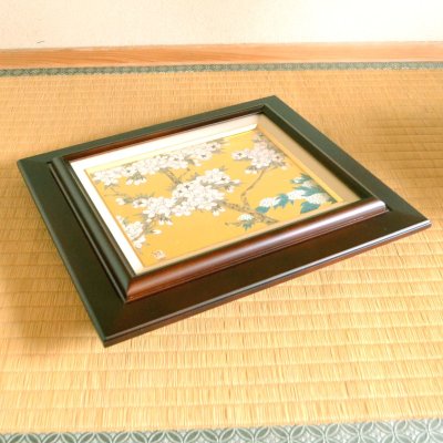 画像3: 日本のお土産 おみやげ 海外へのおみやげ 伝統工芸品 壁掛け 壁飾り 陶額 有田焼 金襴手 金箔 桜 大 陶器 日本製