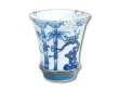 【有田焼】染付松竹梅（反り型）日本酒グラス　SAKE GLASS