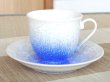 画像2: 藍染水滴 コーヒー碗皿（木箱入） (2)
