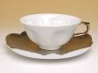 画像2: 白磁銀箔 桜ティーカップ碗皿 (2)