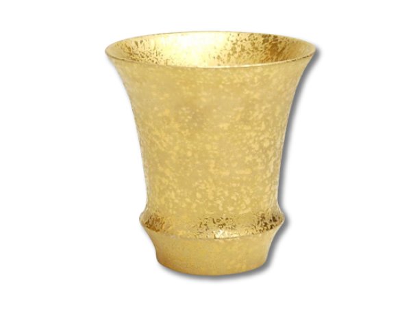 【有田焼】金彩（反り型）日本酒グラス　SAKE GLASS
