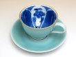 画像3: 青磁割山水 コーヒー碗皿 (3)